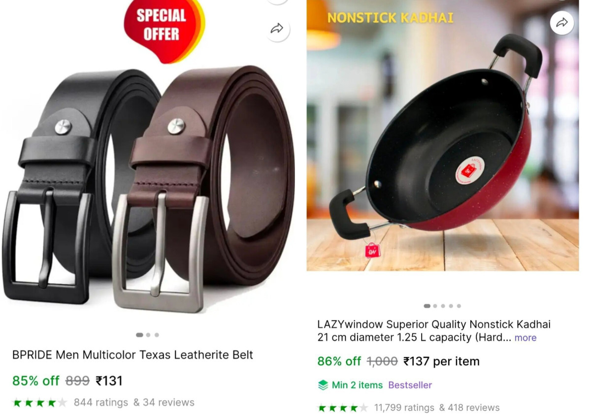 Men S Belt (set Of 2) At 131non-stick Kadhai At 137 Min 2 More Deals Click 