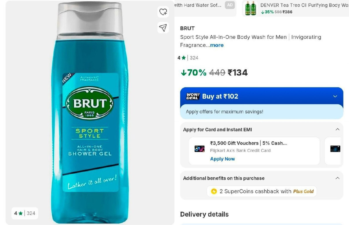 Brut Bodywash (500ml) At 134 – Best Price in India
