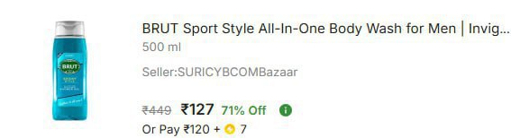 - Brut Body Wash For Men At Rs 127 – Best Price in India