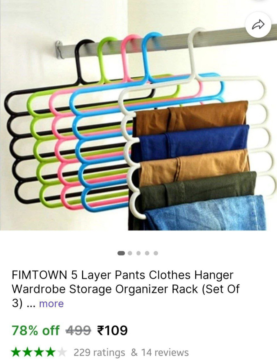 Layer Clothes Hanger (set Of 3) 109 – Best Price in India