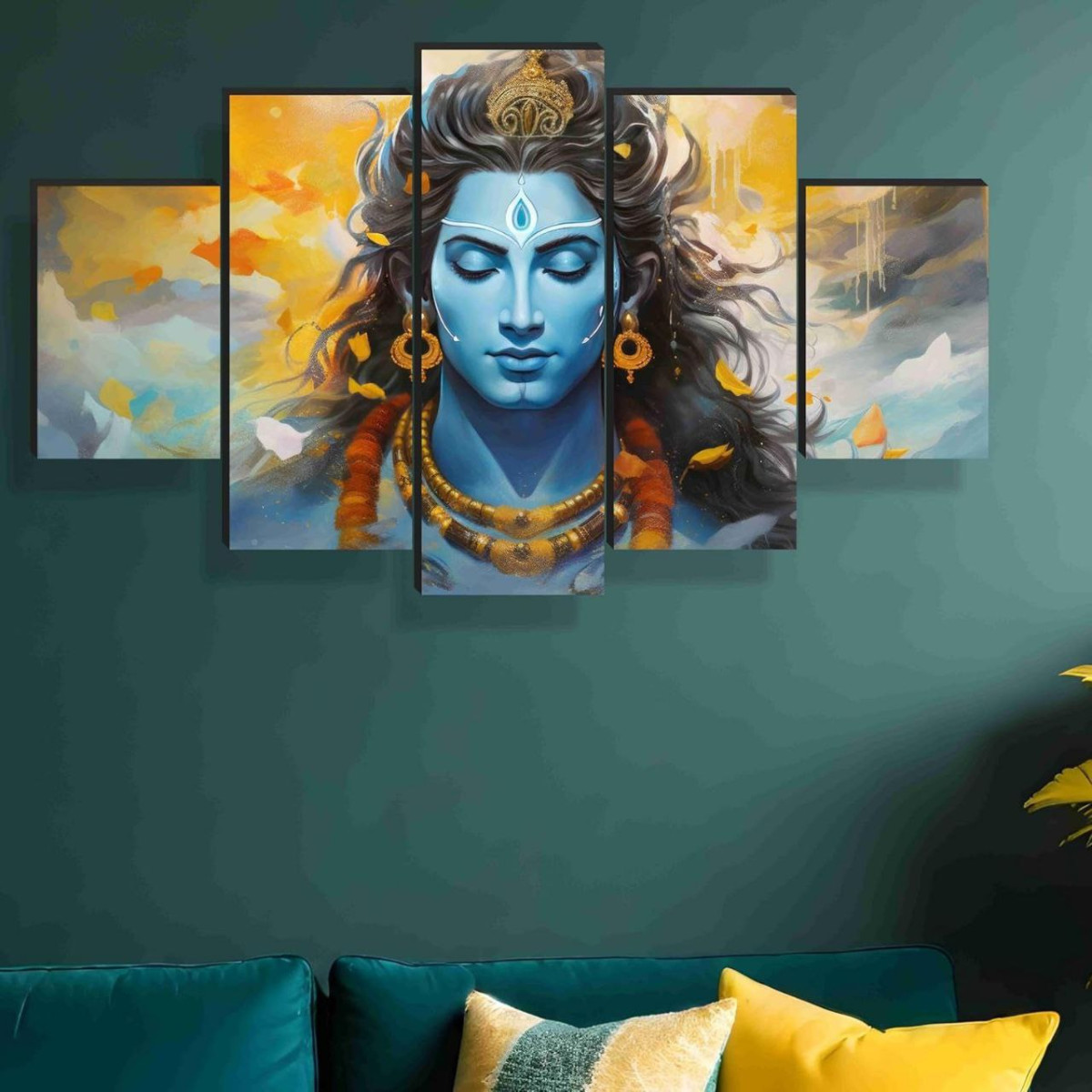 Saf Paintings Shiva Paintings For Wall Decoration - Set Of Five 217 – Best 