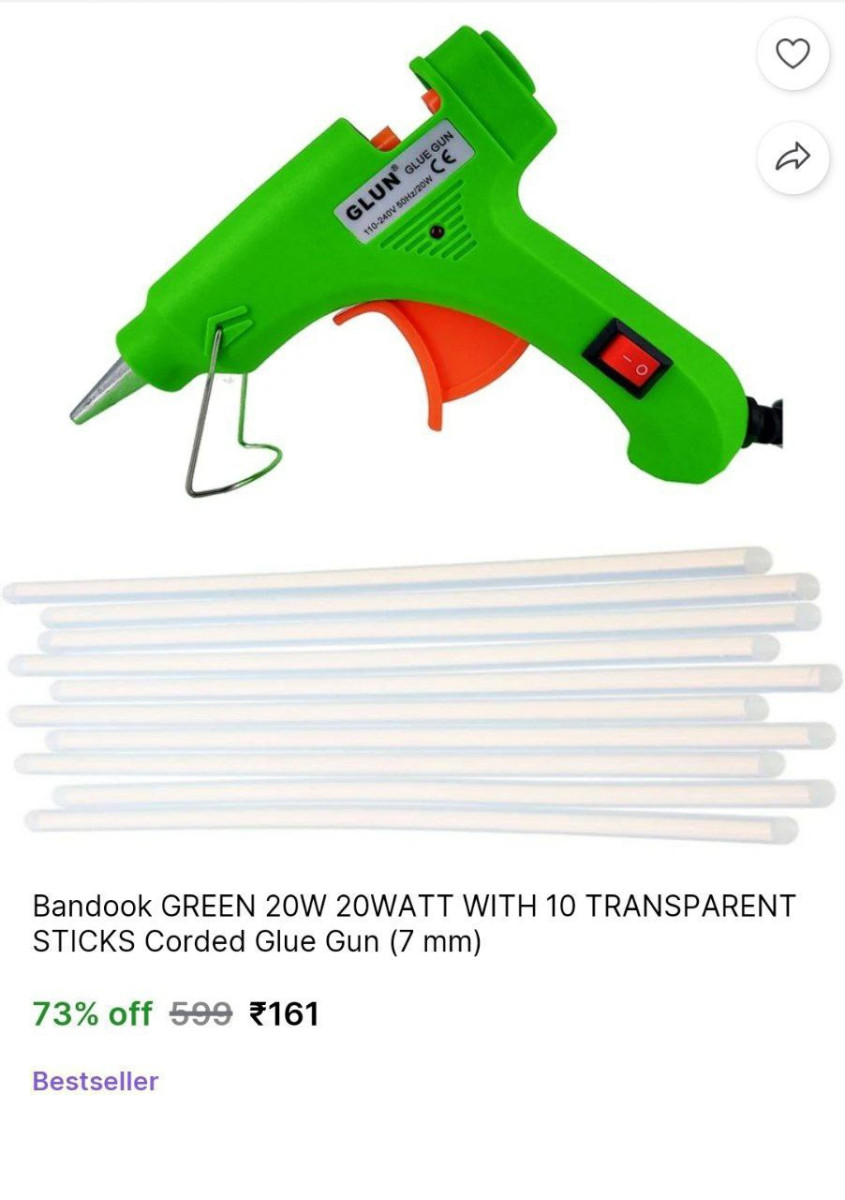 Glue Gun 10 Transparent Sticks 161 – Best Price in India