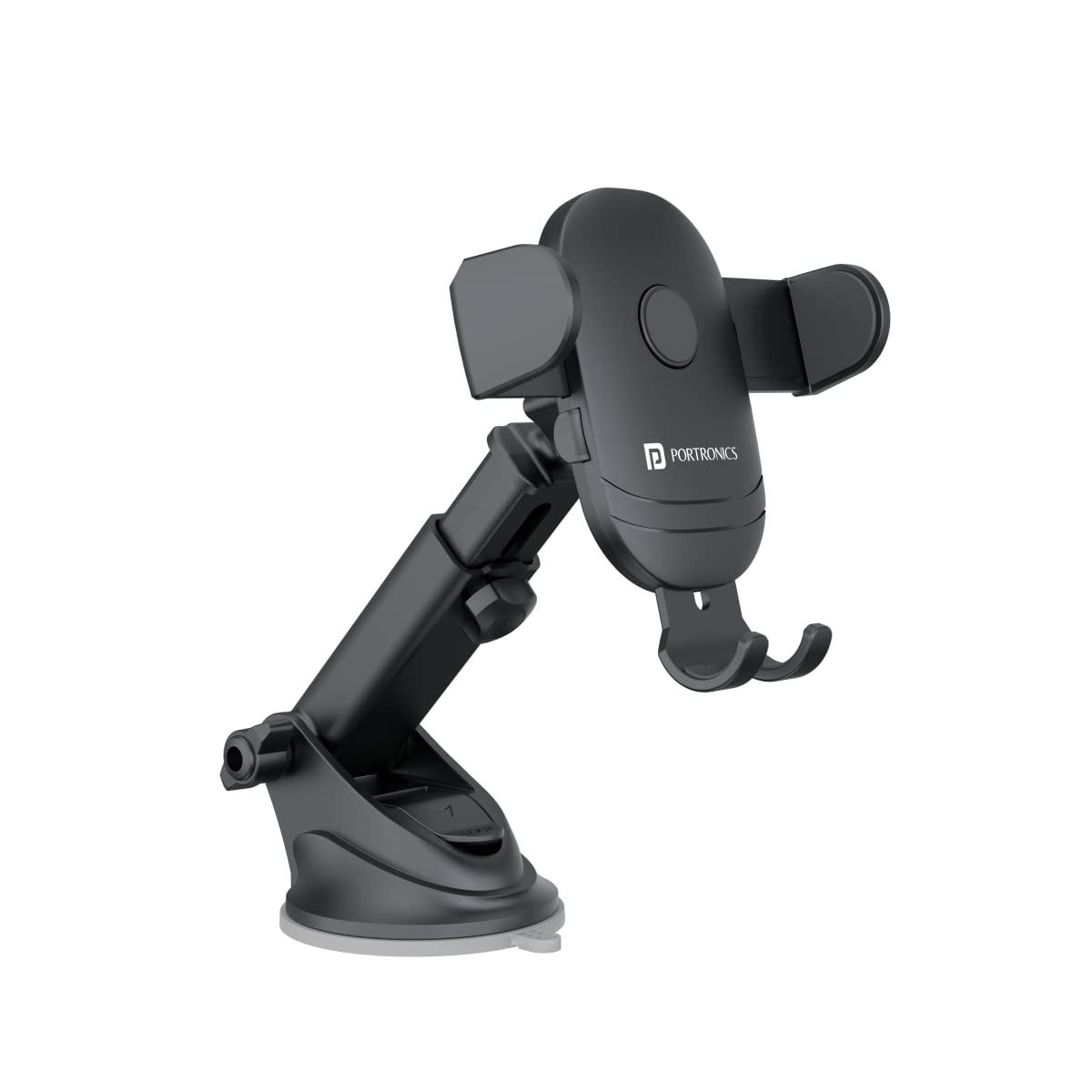 Portronics Clamp M2 Adjustable Car Mobile Phone Holder Stand For Dashboard 