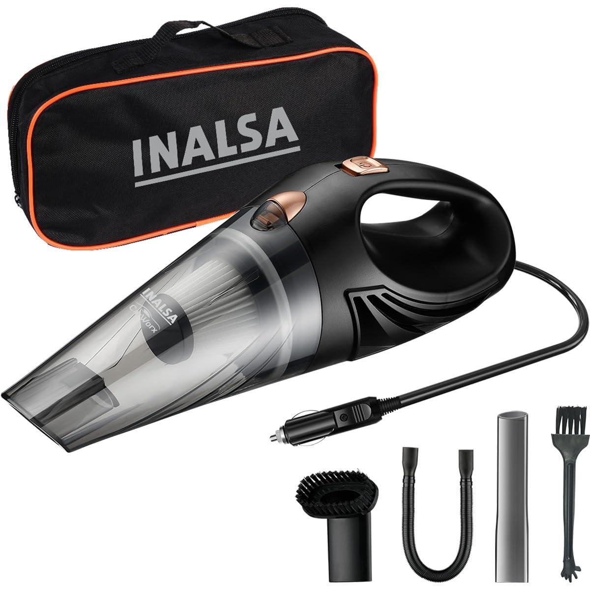 Inalsa Car Vacuum Cleaner Car Cleaning Accessories 5 Mtr Long Corded 2-in-1
