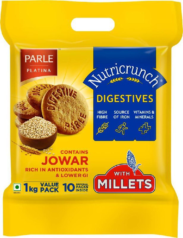 Parle Nutricrunch Classic Wheat Flour Digestive Cookies 1000 Gram 111 – Bes