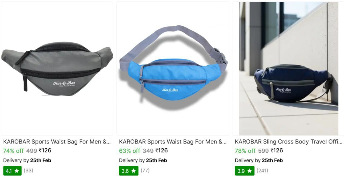 Waist Bags From 126 – Best Price in India