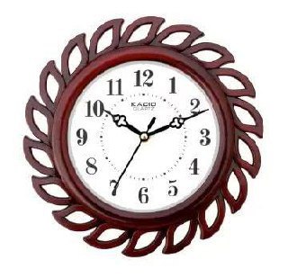 Kadio Analog 24 5 Cm X 24 5 Cm Wall Clock (red With Glass Standard) 194 – B