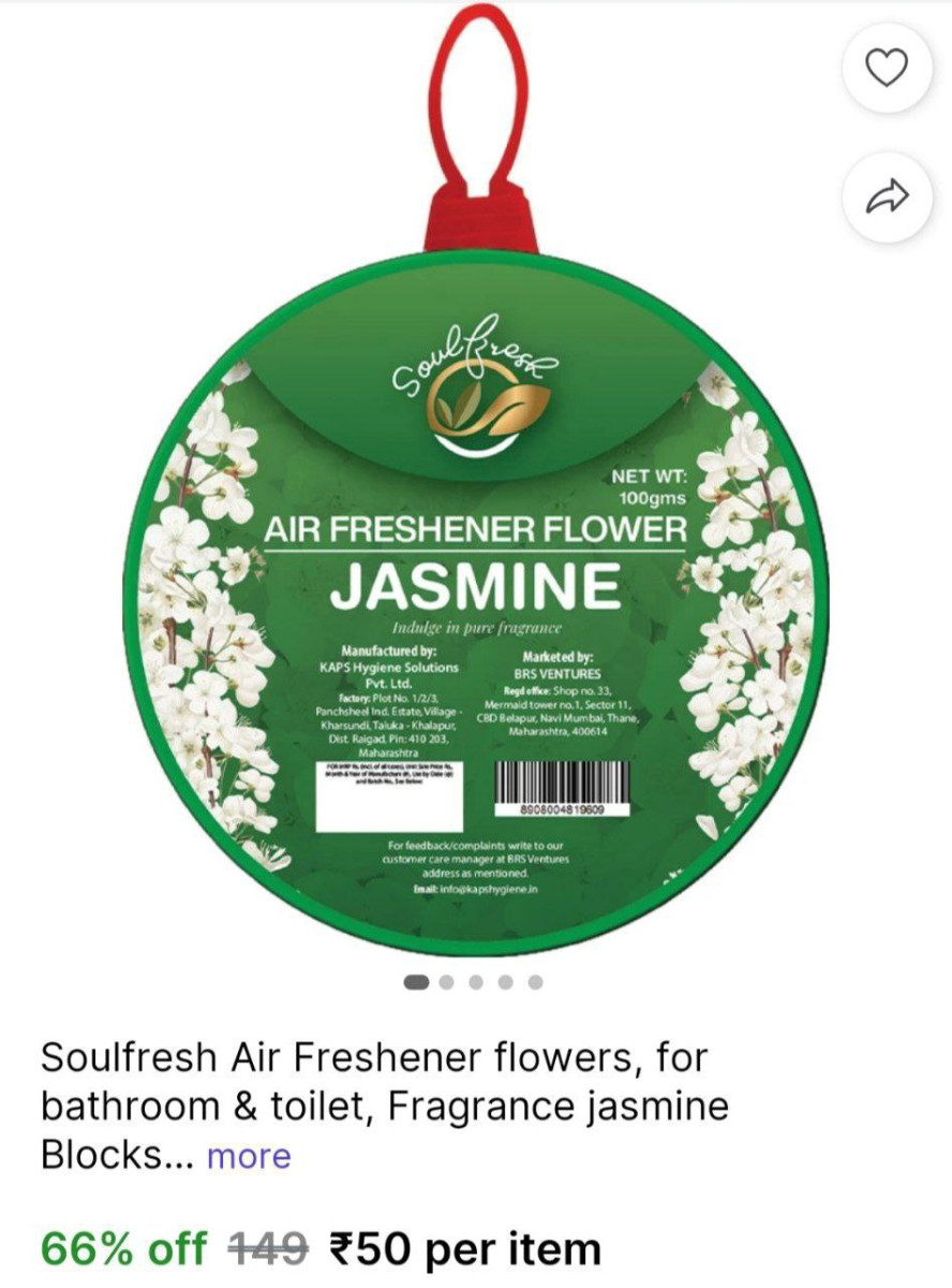 Air Freshener For Bathroom Toilet 100gm 50 Min 3 Buy – Best Price in India