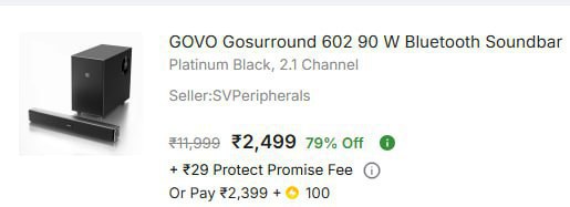 - Govo Bluetooth Soundbar At Rs 2499 – Best Price in India