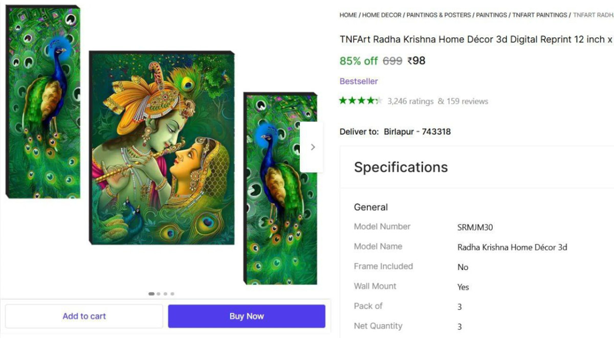 Wall Painting (set Of 3) From 98 – Best Price in India