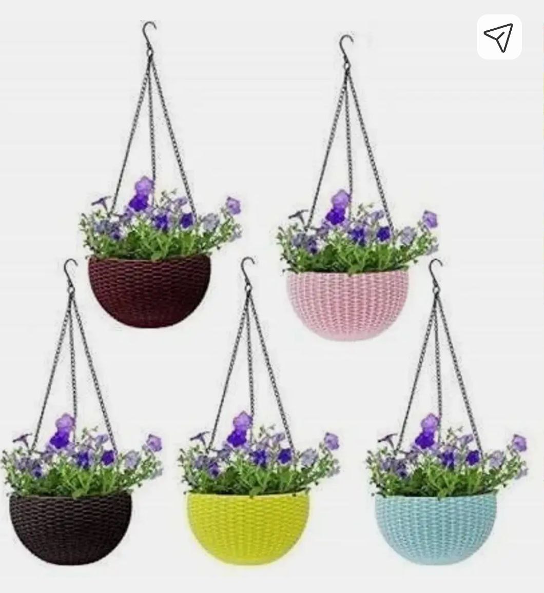 Flipkart Hanging Flower Pots With Chains (pack Of 5) 167 – Best Price in In