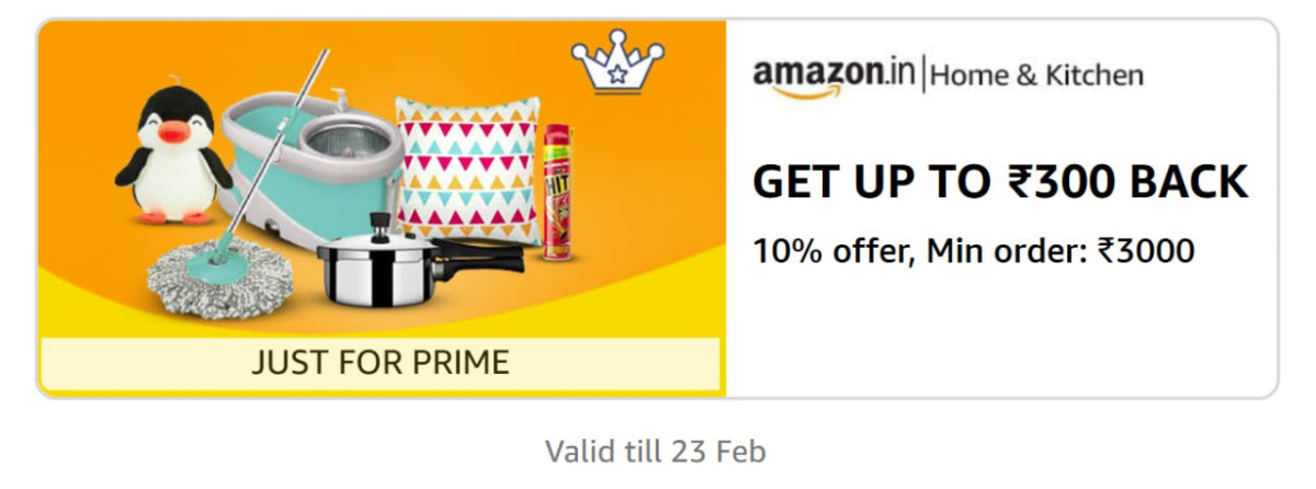Get 10 Cashback Rs 300 On Home Kitchen Order Collect (account Specific) The