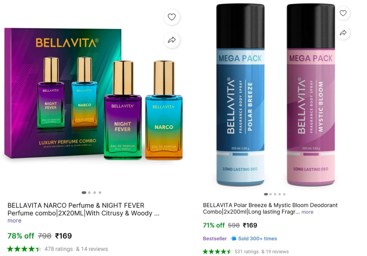 Bellavita Perfume Combo At 169 More – Best Price in India