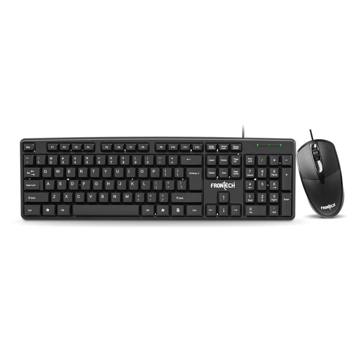 Frontech Wired Usb Keyboard And Mouse Combo With 104 Keys 3-button Mouse 34