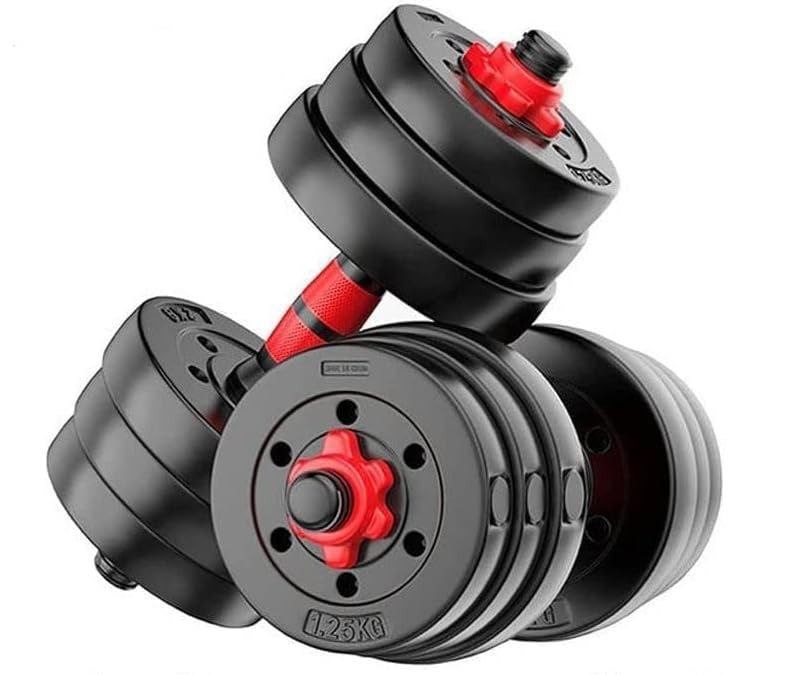 Fitbox Sports Intruder 20 Kg Adjustable Pvc Dumbbells Weights 10 Kg X 2 (bl