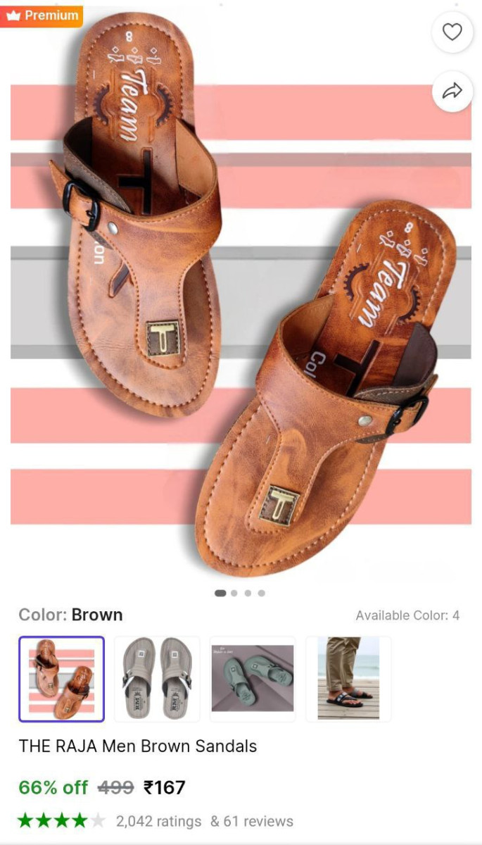 Men Brown Sandals 167 – Best Price in India