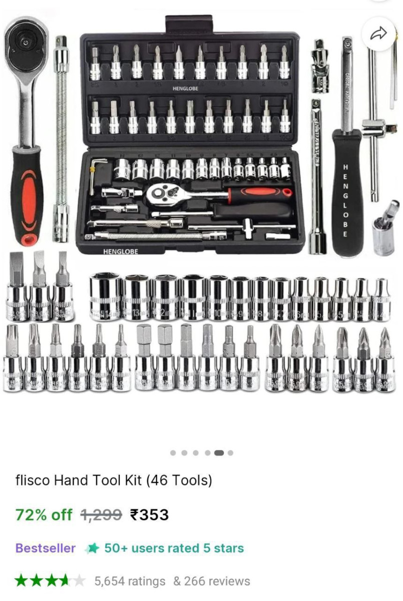 Hand Tool Kit (46 Tools) 353 – Best Price in India