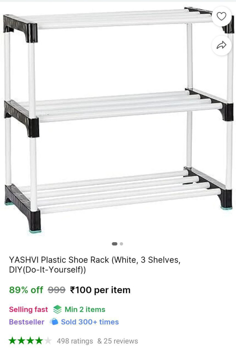 Plastic Shoe Rack 100 – Best Price in India