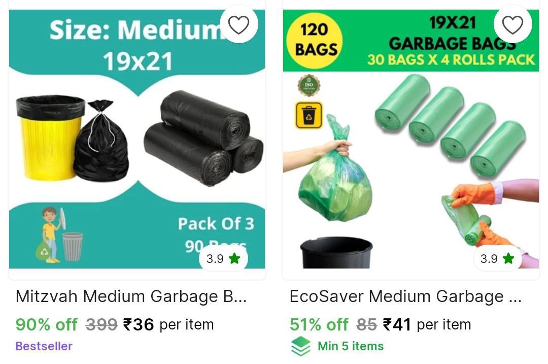 Garbage Bags Starts 36 – Best Price in India