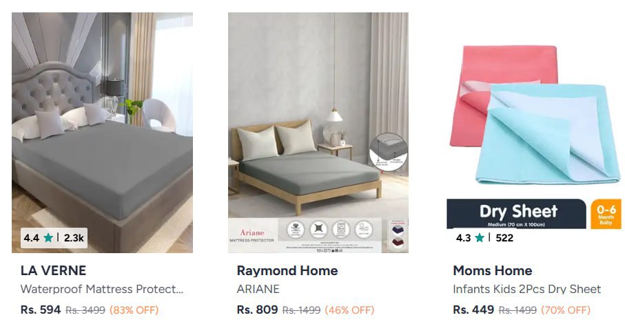 Myntra Solid Mattress Protector 60 Printed Mattress Protector 60 Polyester 