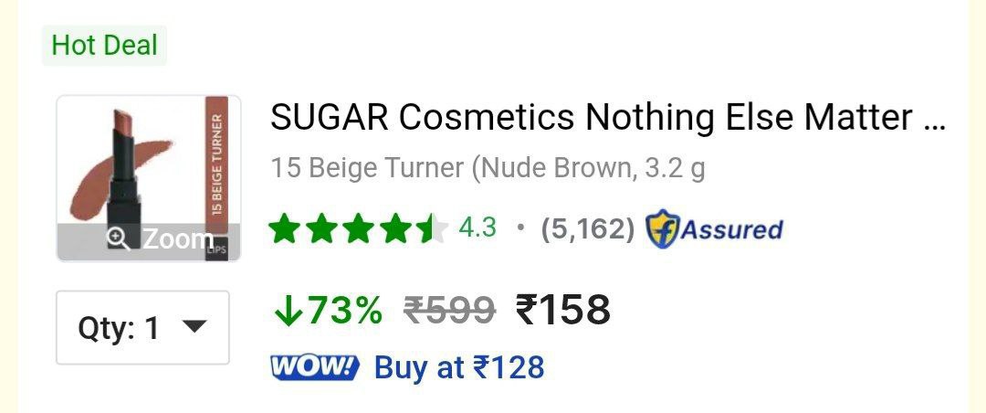 Loot Sugar Cosmetics Longwear Lipstick 158masterlink 80 On Sugar Makeup Pro