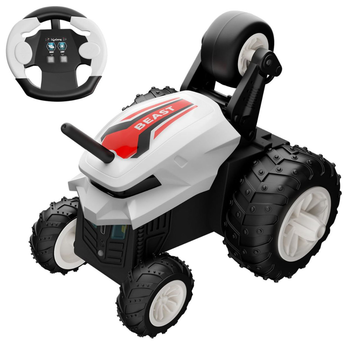 Lifelong Turbo Rechargeable Rolling Rotating Stunt Rc Car For Kids 3-10 Yea