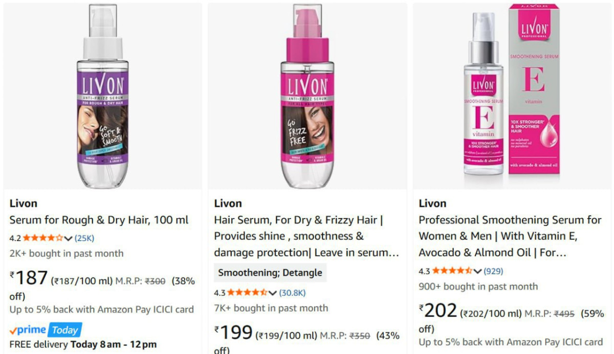 On Livon Hair Serum Coupon – Best Price in India