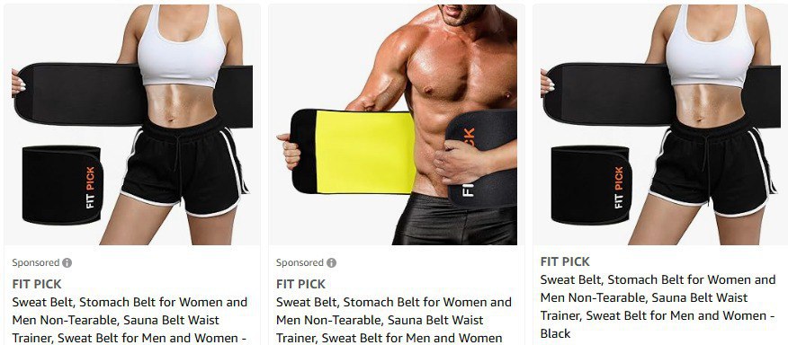 Amazon Fitpick Premium Shapewear 899 Fitpick Premium Sweat Belt For Weight 