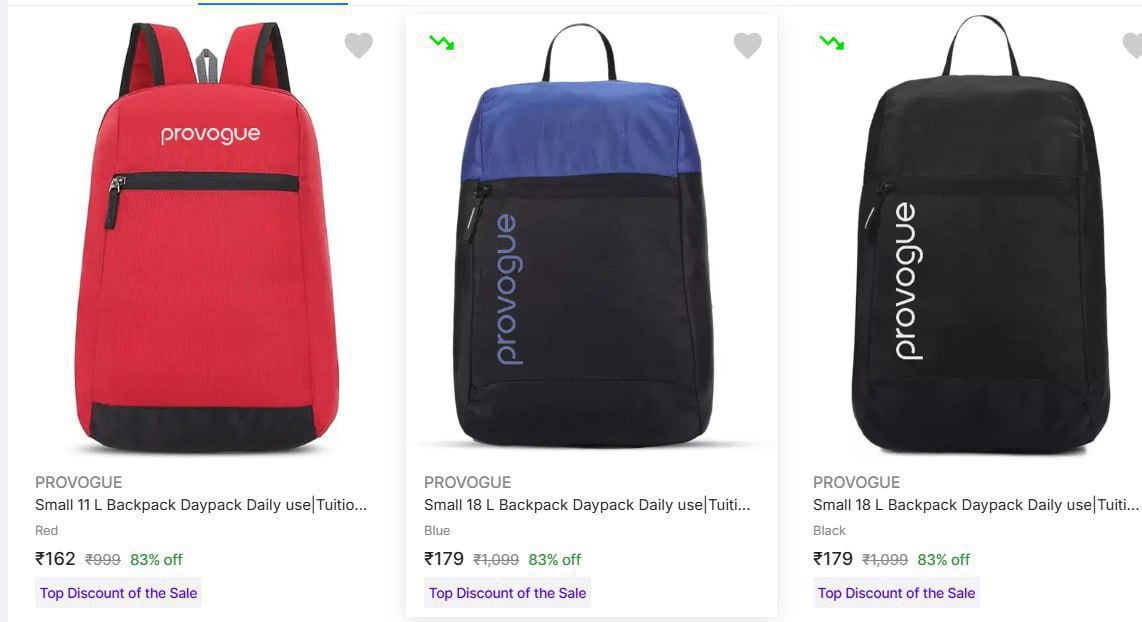 Flipkart Provogue Backpacks Starting From 162 – Best Price in India
