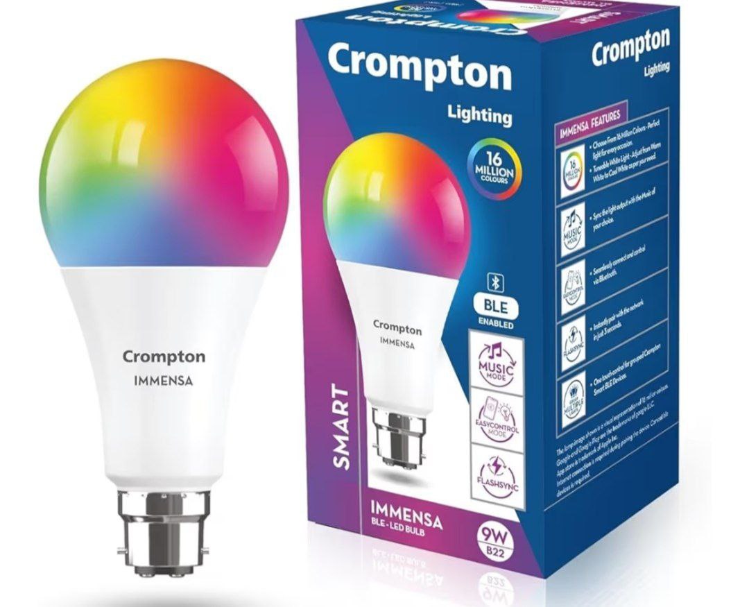 Crompton Immensa 9w Bluetooth Enabled Smart Bulb 248 – Best Price in India