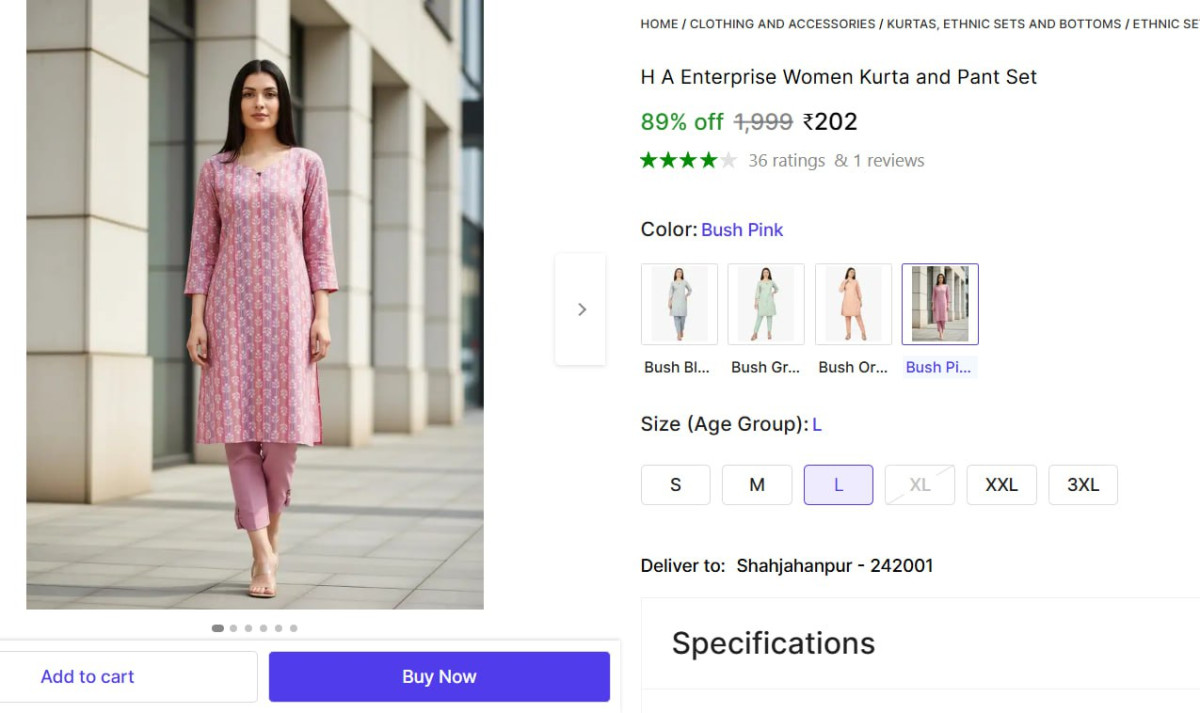 Kurta Set 202 – Best Price in India