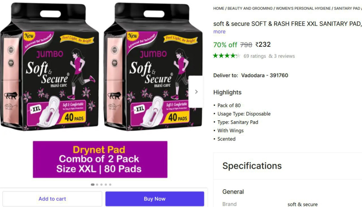 Pack Of 80 Sanitary Pads 232 – Best Price in India