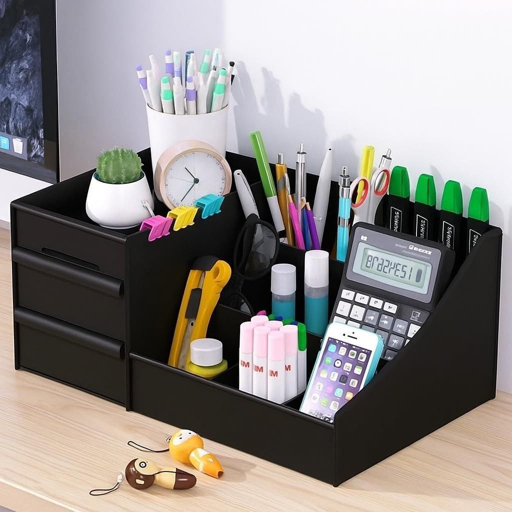 Shuttle Art Abs Plastic Desk Organiser With Drawer 198 – Best Price in Indi