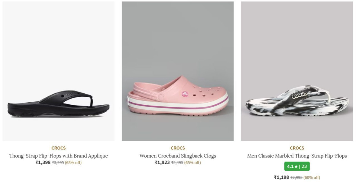 On Crocs Footwear – Best Price in India