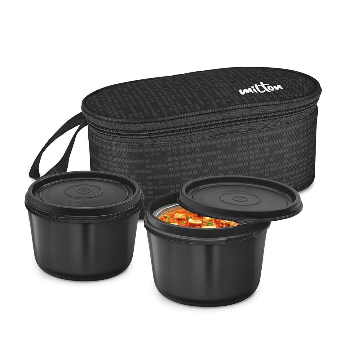 Milton Graze Big Lunch Box 2 Round Inner Steel Microwave Safe Containers 45