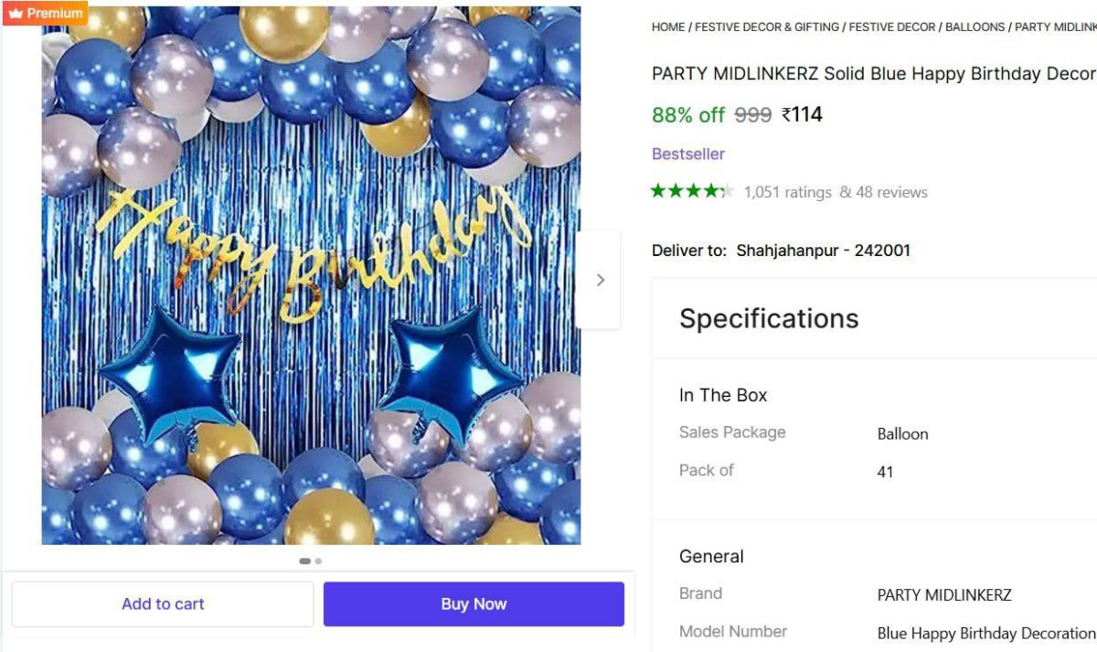 Happy Birthday Decoration Kit - 41 Pcs 114 – Best Price in India