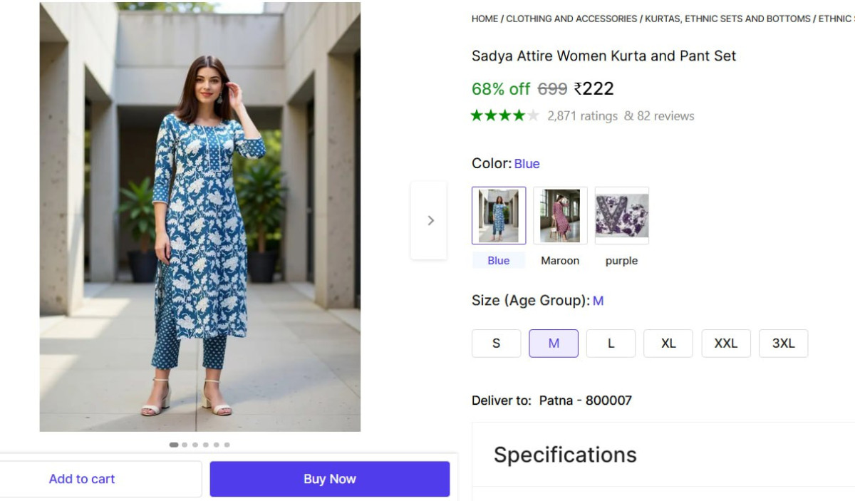 Women Kurta And Palazzo Set 243 222 243 More – Best Price in India