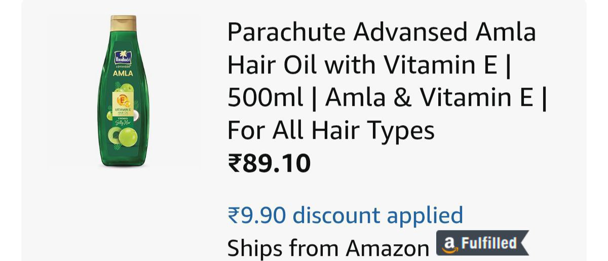 Parachute Advansed Amla Hair Oil 500ml At 89 Apply 10 Coupon More Deals Cli