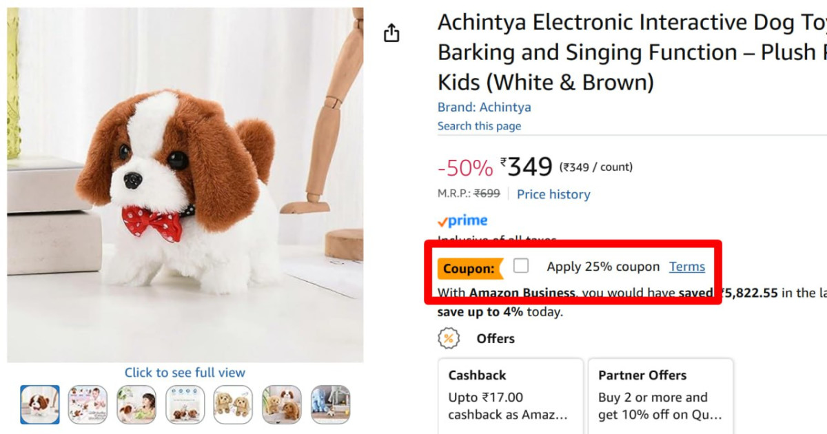 Plush Puppy Soft Toy For Kids 261 Apply 25 Coupon – Best Price in India