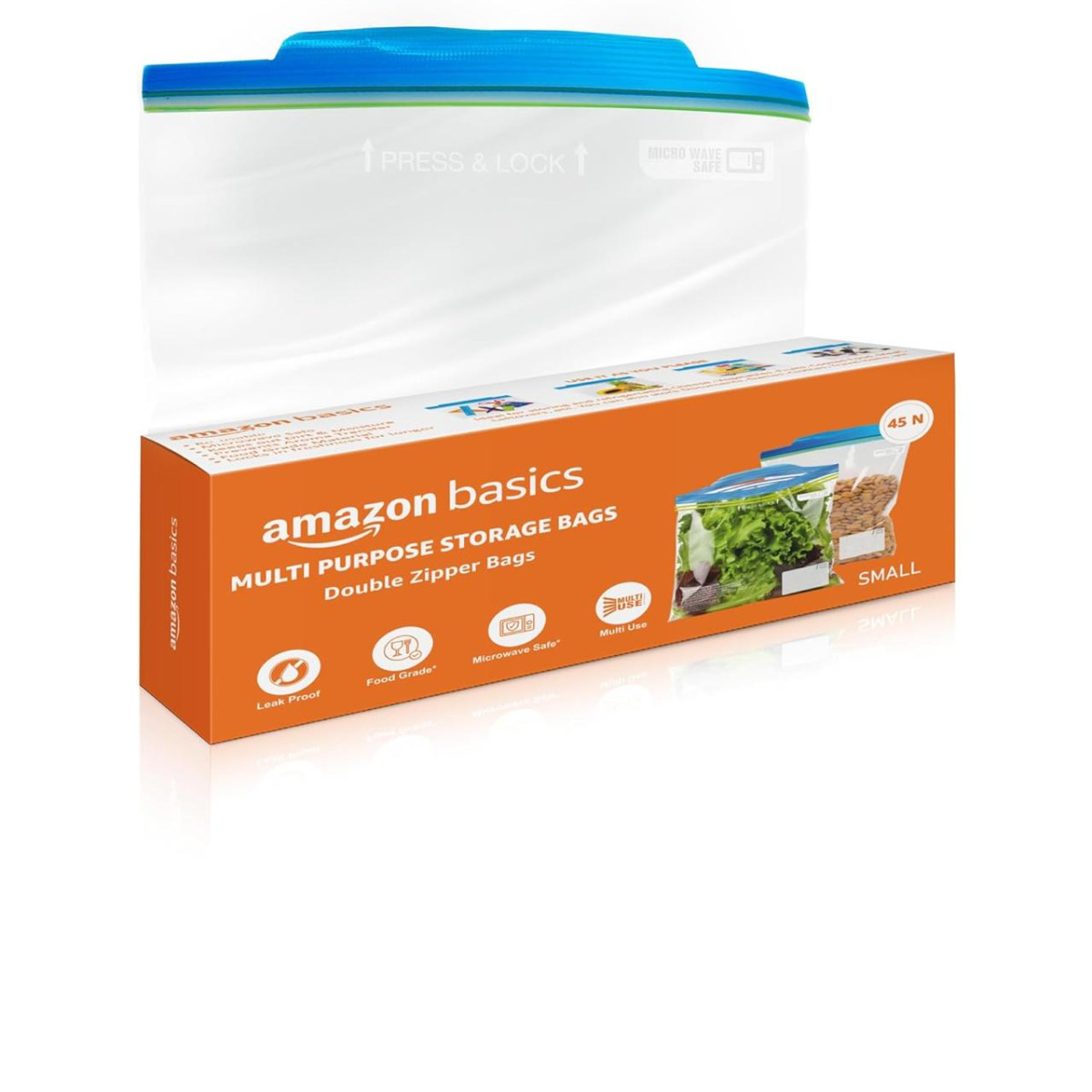 Multipurpose Zip Lock Storage Bags 45 Count Small 251 – Best Price in India