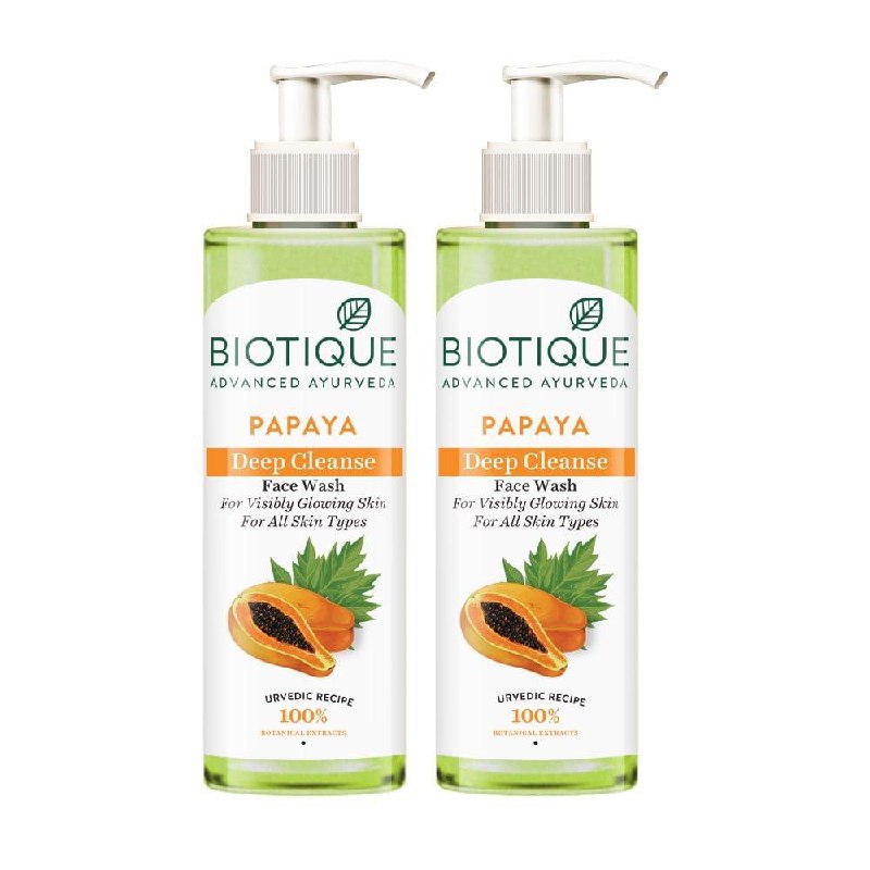 Biotique Papaya Deep Cleanse Face Wash 400ml (200ml 2) 286 – Best Price in 