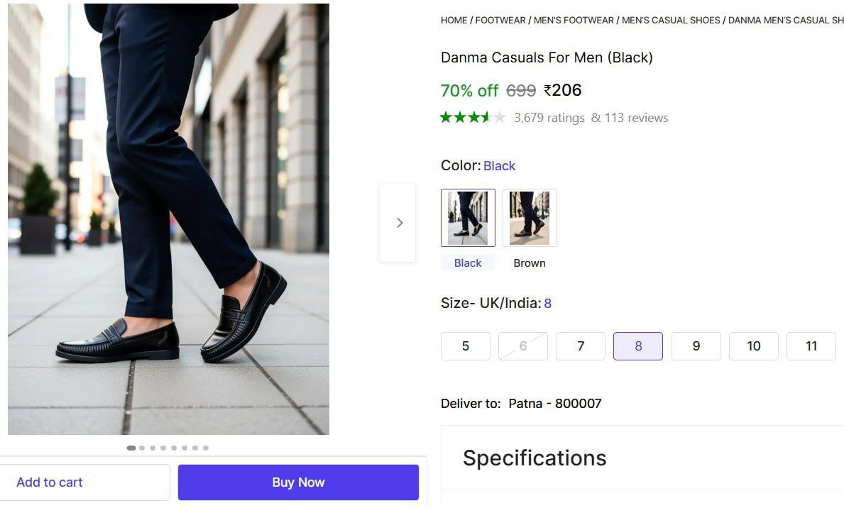 Danma Casuals For Men (black) 206 – Best Price in India