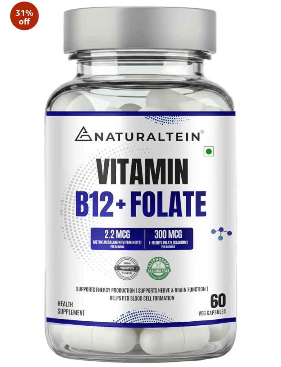 Amazon 71 Naturaltein B12 Folic Acid 60 Caps 412 - Apply Coupon – Best Pric