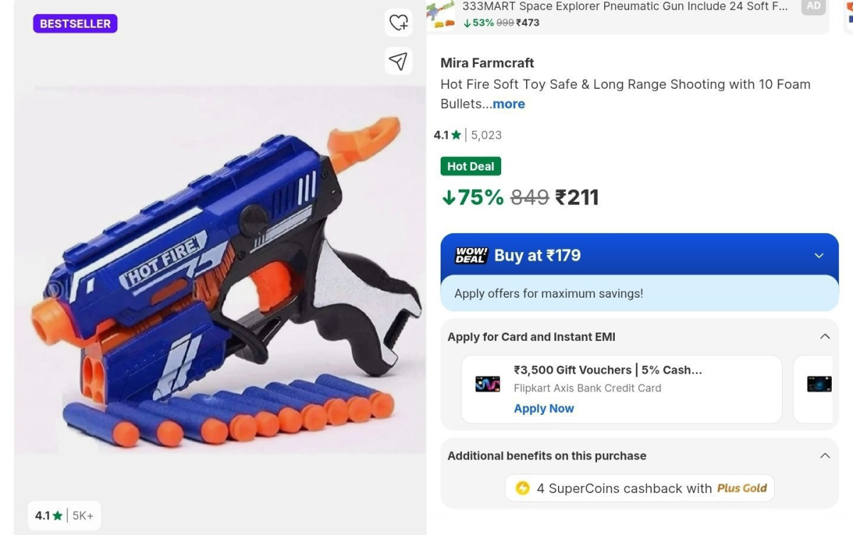 Shooting Toy With 10 Bullets At 211 – Best Price in India