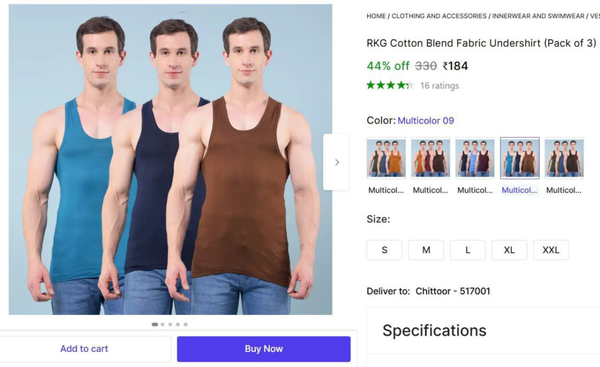 Mens Vest Pack Of 3 184 – Best Price in India