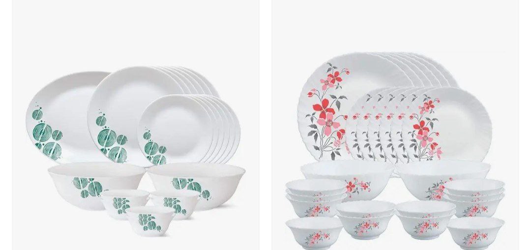 Larah By Borosil Dinner Sets - 60-64 – Best Price in India