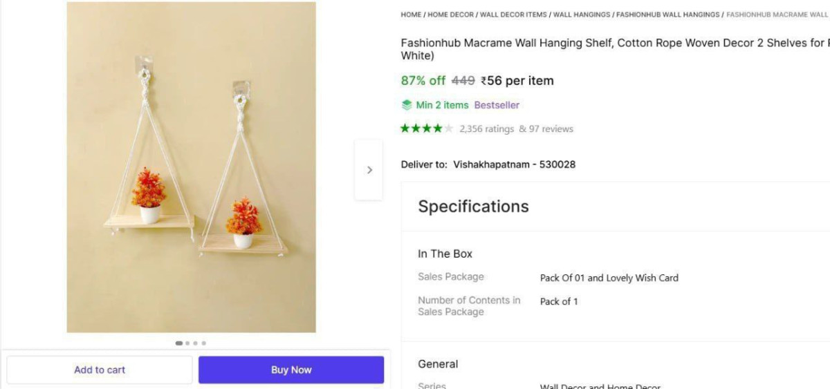 Wall Hanging Shelf 56 – Best Price in India