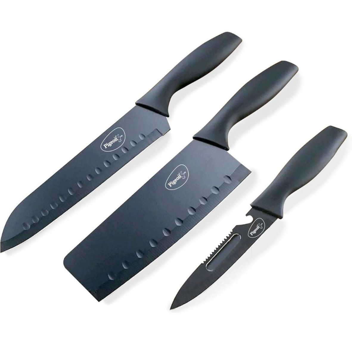 Pigeon By Stovekraft Edge High Grade Stainless Steel 3 Pcs Kitchen Knife Se