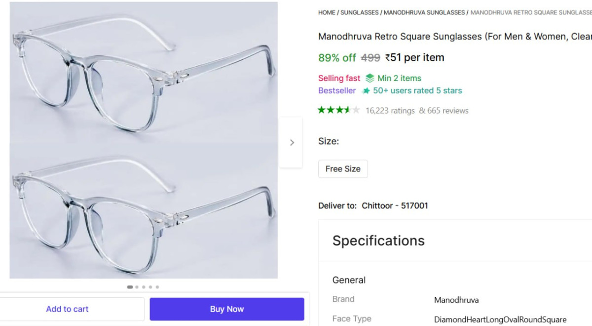 Retro Square Sunglasses (for Men Women) 51more – Best Price in India