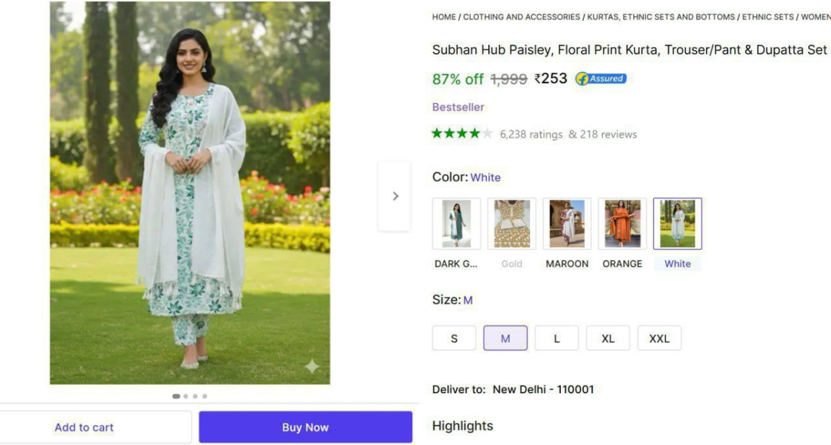 Women Kurta Pant Dupatta Set 253 – Best Price in India